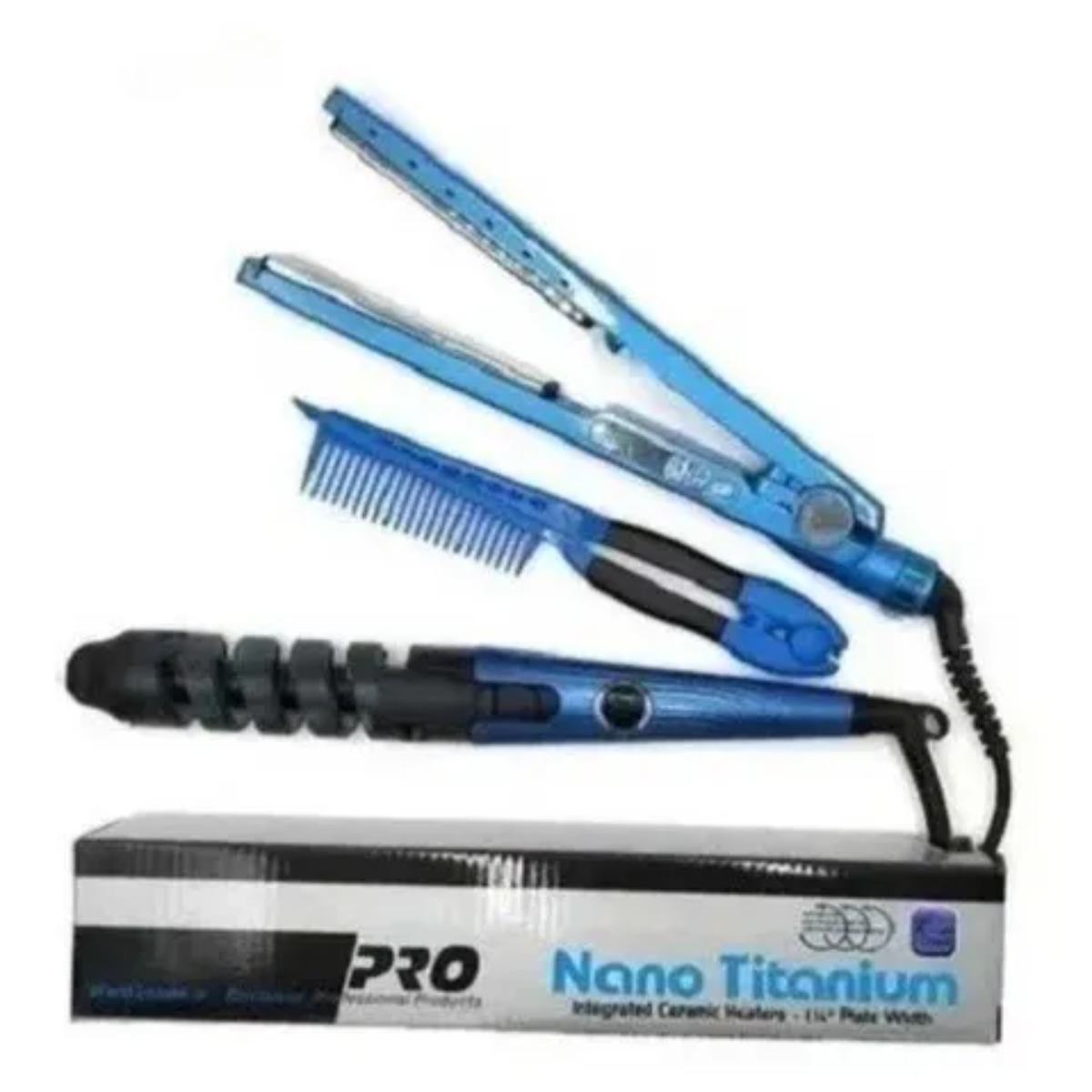 Combo Plancha De Cabello Nano Titanium
